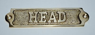 Head Name Plate Vintage Brass Ship Nautical Decorative Solid Brass Finish • 24.47$