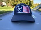 Ariat Mens Flag Patch Adjustable Snapback Cap Hat Navy One Size