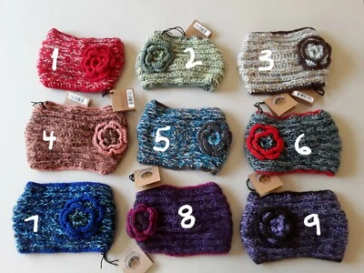 Diadema tejida a mano Andes Gifts mezcla de alpaca envoltura para la cabeza calentador de orejas comercio justo Perú Foto 1 de 2