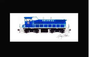 Union Railroad MP15 11""x17"" estampado enmarañado firmado por Andy Fletcher - Imagen 1 de 1