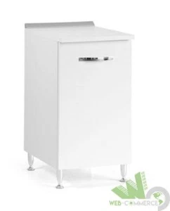 KIT MOBILE BASSO CUCINA BASE 1 ANTA SPORTELLO 40X50X85H CM BIANCO FRASSINATO - Foto 1 di 2