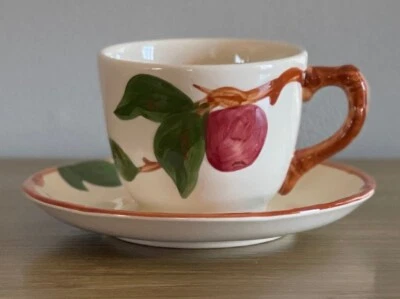 Vintage Hand Painted Franciscan Apple~Cup and Saucer~USA - Image 1 of 4