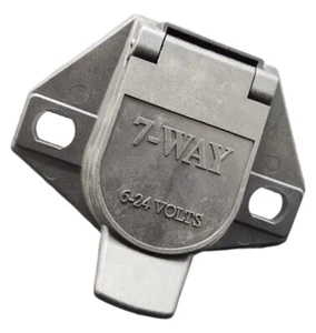 Brophy 7 Round Pin ABS Housing-Black Car End Trailer Connector Socket Plug Only - Picture 1 of 4