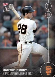2016 TOPPS NOW #143 BUSTER POSEY - 10TH INNING WALK-OFF SINGLE - Picture 1 of 1