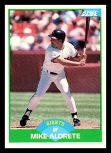 1989 Score # 82 - Mike Aldrete - San Francisco Giants - Picture 1 of 2