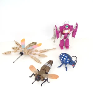 VTG Transforming Insect Icon Bot Figure Lot Bandai Tamagoras Beetle Convertors - Imagen 1 de 12