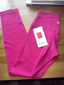 NUOVO Lululemon Align pantaloni alti leggings 28" rosa appassionato taglia 6 nuovo con etichette - Foto 1 di 8