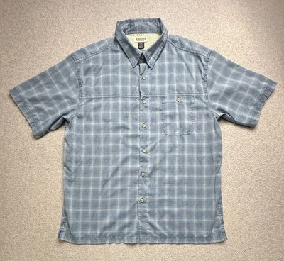 Camisa Magellan Ropa Deportiva Para Hombres 2XL Azul A Cuadros Abotonada Manga Corta Exterior Foto 1 de 4