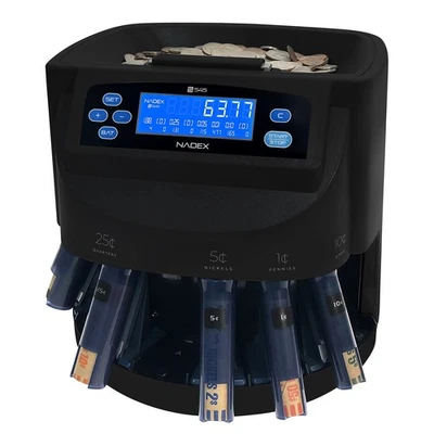 Contador/clasificador/envoltura de monedas Nadex S545 Pro negro, sellado nuevo en caja Foto 1 de 4