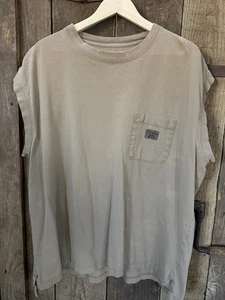 Walls Workwear Sleeveless Cotton T-shirt Tan Men’s XXL Chest Pocket - Picture 1 of 9