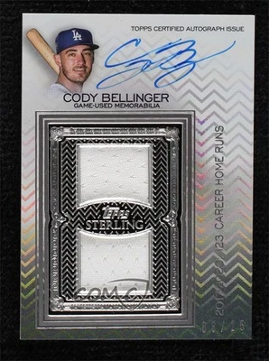 2021 Topps Sterling Swings Relics /25 Cody Bellinger #SWAR-CB Auto - Image 1 of 2