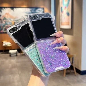 Funda delgada brillante de goma de cristal transparente para Samsung Galaxy Z abatible 7/6/5/4/3 - Imagen 1 de 14