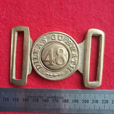 48º Highlanders of Canada Regimiento Victoriano Hebilla de Cinturón Latón Foto 1 de 2