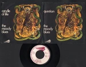 7" MOODY BLUES QUESTION / CANDLE OF LIFE ITALY GATEFOLD SLEEVE 1970 THRESHOLD  - Picture 1 of 1