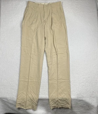 Pantalones Polo Ralph Lauren Para Hombres 34 Vestido Dalton de Seda Plisado Sin Dobladillo Foto 1 de 4