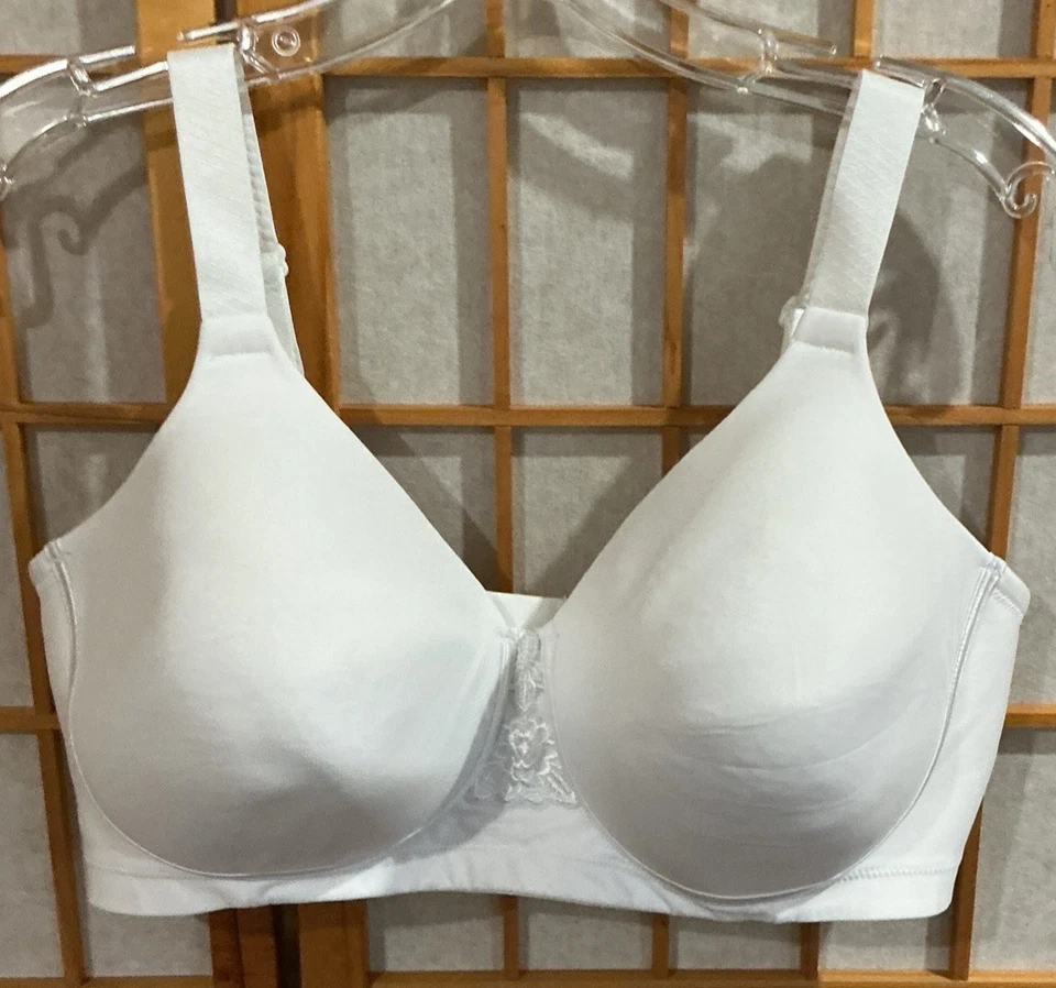 Sujetador Vanity Fair para mujer 40D blanco 71380 espalda suavizante camiseta inalámbrica  Foto 1 de 3