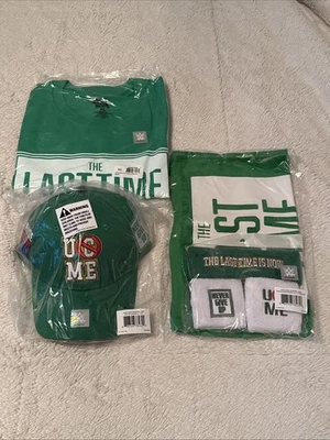 2025 WWE JOHN CENA BOSTON XL CAMISA SOMBRERO TOALLA PULSERAS LA ÚLTIMA VEZ YA ESTÁ SELLADA Foto 1 de 4