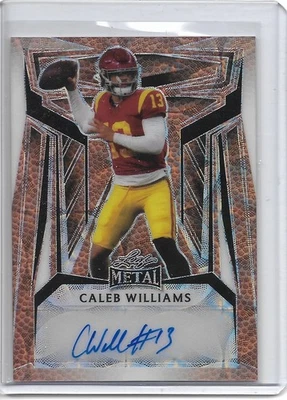 Hoja de metal 2023 Caleb William autógrafo 5/5 novato - Chicago Bears Foto 1 de 2