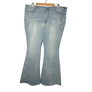 WE THE FREE | Womens Blue Curvy Flare Denim Jeans size 35 Stretch Boho OB1466577 - Picture 1 of 14
