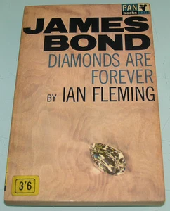 EUC JAMES BOND 007 DIAMONDS ARE FOREVER Pan Paperback 60's BOOK by IAN FLEMING - Picture 1 of 2
