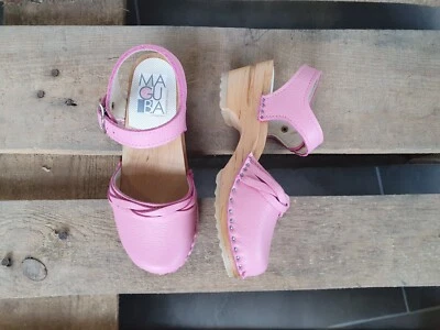 Swedish Kids Clogs Sandals Maguba Pink Braided Size 31 - Image 1 of 3