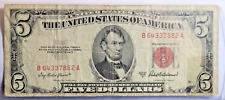 1953 A $5 United States Legal Tender Note Red Seal
