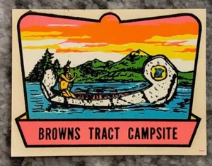 Water Dip Decal Sticker Browns Tract Campsite Vintage Souvenir 1950s New York - Picture 1 of 4