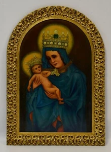 Altes Gemälde, Madonna mit dem Jesuskind, Öl, 62,5 x 44 cm - Bild 1 von 12
