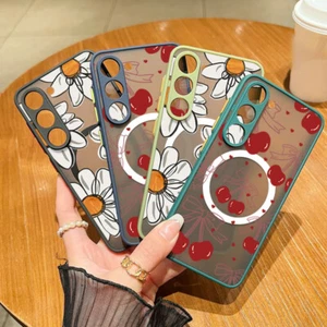 For Samsung S25 S24 Ultra S23 S22 A36 A55 MagSafe Pattern ShockProof Case Cover - Picture 1 of 20
