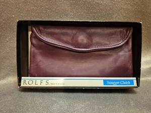 Vintage Rolfs Swagger Clutch Wine Colored - Picture 1 of 12