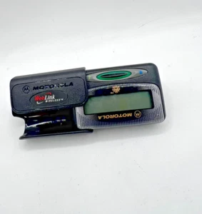 Motorola Weblink Wireless Flex Pager czarno-biały wyświetlacz cyfrowy z pokrywą - Zdjęcie 1 z 8