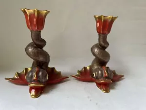 Par de velas koi de porcelana Herend - Imagen 1 de 20