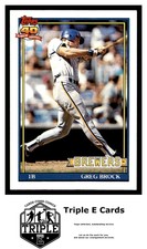 1991 Topps #663 Greg Brock Milwaukee Brewers ~A5H