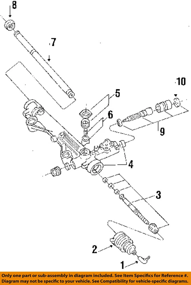Engranaje de dirección exterior Ford OEM 86-97 Aerostar extremo de varilla de amarre E69Z3V131A Foto 1 de 1