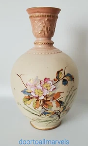 Jarrón floral Royal Bonn vintage con cerámica dorada 9,5" H - Imagen 1 de 12