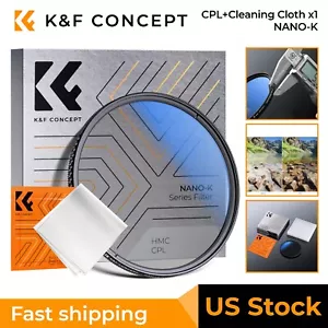 K&F Concept 37mm-95mm Circular Polarizer Filter CPL Filter with Cleaning Cloth - Picture 1 of 108