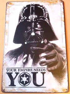 Placa Grande Darth Vader Star Wars Retro Años 70 Ciencia Ficción - Imagen 1 de 3