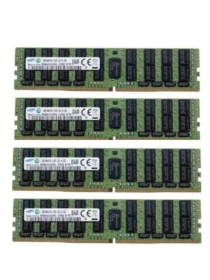Samsung 128GB (4X32GB) DDR4 2133MHz 2RX4 ECC Registered Memory M393A2G40DB0-CPB - Image 1 of 4