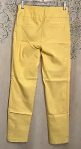 New Directions Womens Yellow Pull-on Stitched Seams Stretch Pants Size 6P(26x28) - Picture 1 of 4