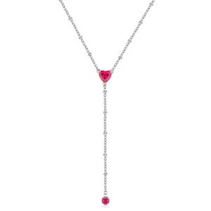 SAGAPO COLLANA CRAVATTINO DONNA IN ACCIAIO E CUORE ROSSO S'AGAPO SDZLE01 Sagapò - Foto 1 di 4