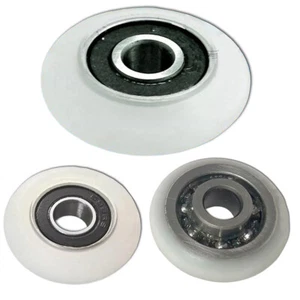 Abgerundete Kunststoffrolle mit Lagerung, Ø24mm - Ø30mm Rollen - Bild 1 von 5