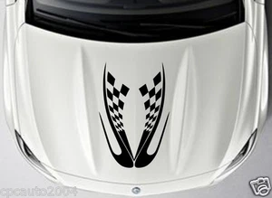 Pegatina de coche bandera a cuadros 15""x23"" para campana de vinilo clase A A180 A200 calcomanía CG73 - Imagen 1 de 3