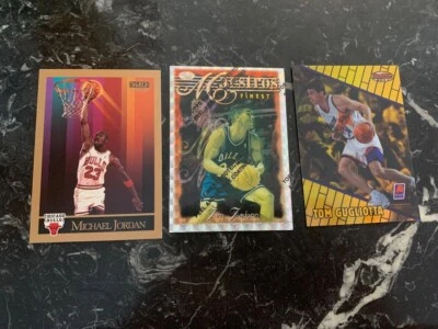 Skybox Michael Jordan 1990 + refractores Topps Jim Jackson & Bowman Tom Gugliotta Foto 1 de 2