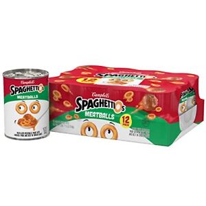 SpaghettiOs Canned Pasta with Meatballs Healthy Snack for Kids and Adults 15.6