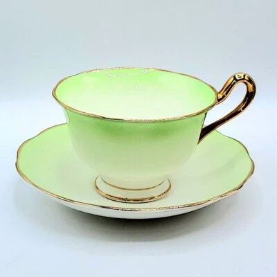 Винтажная Royal Albert чашка и блюдце радуга зеленый выцветший золотой кости фарфора чая кофе - Изображение 1 из 4