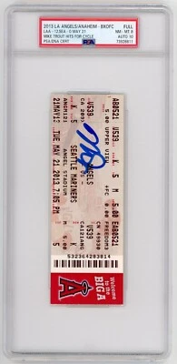 Mike Trout SIGNED Hits for Cycle Ticket Stub 5/2/13 LA Angels PSA 8 10 AUTOGRAPH - Image 1 of 2