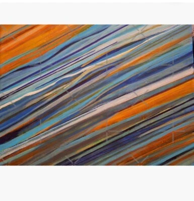 Ondas de color, pintura abstracta sobre lienzo, 11" x 14", pintura acrílica Foto 1 de 4