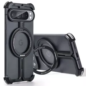 Custodia supporto paraurti magnetico metallo senza cornice per Google Pixel 9 Pro XL 9 Pro 8 Pro - Foto 1 di 29
