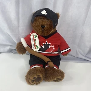 NEW Vintage Animaland Canada Ice Hockey Bear 16" Plush Stuffed Animal NWT - Picture 1 of 6