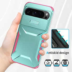 Funda antideslizante resistente a prueba de golpes con cubierta deslizante para cámara para Google 9 ProXL 9A 8 - Imagen 1 de 68
